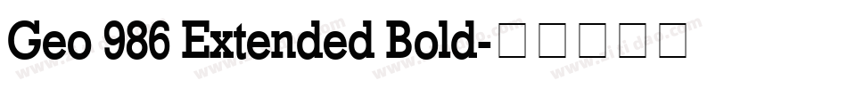 Geo 986 Extended Bold字体转换